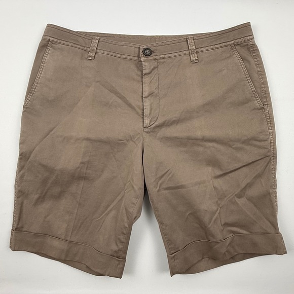 Brunello Cucinelli Other - Brunello Cucinelli Mens Tan Brown Cotton Stretch Chino Shorts Size 38, EU 54